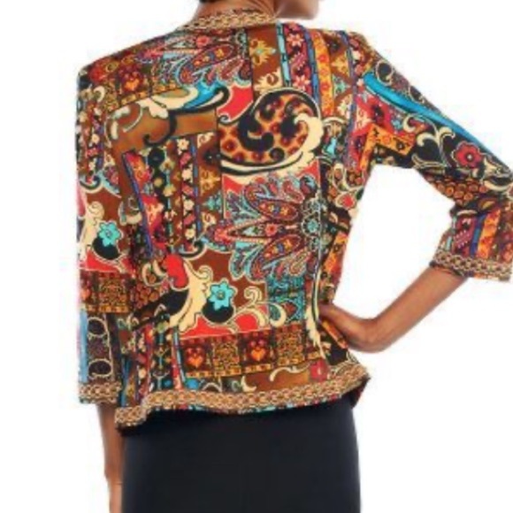 Joan Rivers Moroccan Flair Knit Jacket w/ 3/4 Sleeves - Picture 5 of 5